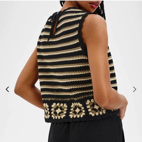 Rails Hazel Sleeveless Crochet Top Size XS Knit Boho Coastal Chic Resort Summer - Picture 8 of 8